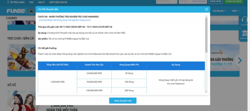 Chơi Fun88 Nhận Thưởng Khi Trải Nghiệm Tại Sảnh Habanero